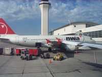 N361NW @ DTW - NWA A320 being unloaded - by Devin R.