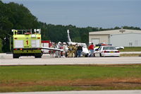 N2965R @ LAL - Piper comes in nose gear collapsed - pilot and passenger were unharmed - by Florida Metal