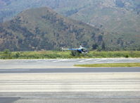 N43266 @ SZP - 1990 Robinson R22 Beta, Lycoming O-320-BC, liftoff - by Doug Robertson