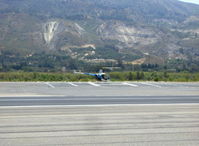 N43266 @ SZP - 1990 Robinson R22 Beta, Lycoming O-320-BC, touchdown - by Doug Robertson
