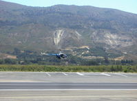 N43266 @ SZP - 1990 Robinson R22 Beta, Lycoming O-320-BC, approaching SZP Helipad - by Doug Robertson