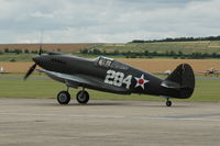 G-CDWH @ EGSU - 1. '284' at Duxford Flying Legends Air Show July 2008 - painted in its Pearl Harbour colours, complete with the striking 'buzz number' and the 'red dot' star.