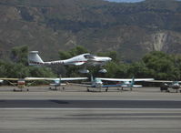 N349CA @ SZP - 1999 Diamond Aircraft Ind. Inc. DA-20-C1 KATANA (Samurai sword), Continental IO-240B 125 Hp, takeoff climb Rwy 22 - by Doug Robertson
