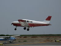 N2321M @ SQL - 1977 Piper PA-28-161 shooting touch-n-goes in smoky conditions @ San Carlos, CA - by Steve Nation