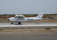 N5096G @ SQL - Bel Air 1979 Cessna 172N taking-off in smoky conditions @ San Carlos, CA - by Steve Nation