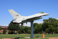 78-0001 @ LFI - 1st operational F-16A Fighting Falcon. 1st flight 8-7-78. Entered service with USAF 388th TFW at Hill AFB 1-6-79. Served with 310th TFTS at Luke AFB, 159th FIS Florida ANG, 134th FIS Vermont ANG, and 107th TFS Michigan ANG. Now displayed at Langley AFB.