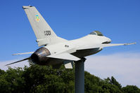 78-0001 @ LFI - 1st operational F-16A Fighting Falcon. 1st flight 8-7-78. Entered service with USAF 388th TFW at Hill AFB 1-6-79. Served with 310th TFTS at Luke AFB, 159th FIS Florida ANG, 134th FIS Vermont ANG, and 107th TFS Michigan ANG. Now displayed at Langley AFB.