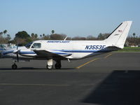 N3553F @ SAC - Ameriflight 1979 Piper PA-31-350 making 3 minute stop (for real) to pick up packages @ Sacramento Executive Airport, CA - by Steve Nation