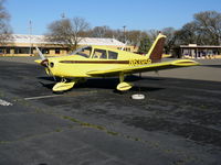 N6395R @ EDU - Nice yellow & brown colors on 1966 Piper PA-28-140 @ University Airport, Davis, CA - by Steve Nation