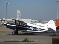 N97501 @ SCK - 1946 Stinson 108 amongst Mooneys @ Stockton, CA - by Steve Nation