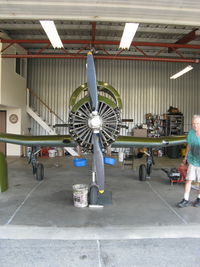 N595JF @ SZP - 1969 Nanchang China CJ-6A, Vedeneev (Ivchenko) M14b 360 Hp upgrade, swap heavy three blade for lighter two blade prop and install swivel air vanes for engine temp. regulation, after good test flight - by Doug Robertson