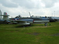 WS838 @ EGBE - RAF Gloster Meteor NF14 - by chrishall