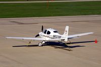 N623SR @ CID - Parked on the Landmark Ramp, as seen from my office in the tower. - by Glenn E. Chatfield