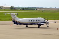 N535M @ CID - Parked on the Landmark Ramp, as seen from my office in the tower.