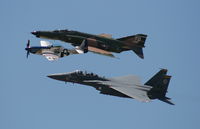 89-0495 @ MCF - F-15 heritage flight with F-4 and P-51 - by Florida Metal