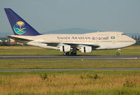 HZ-AIF @ LOWW - Saudi Arabian Royal Flight Boeing 747SP in vienna