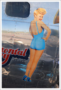 N9323Z @ KBJC - Sentimental Journey Nose Art. Parked on display at Jeffco - by Bluedharma
