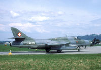 J-4205 @ LSME - The Hunter fighterbomber used to be a common sight in Switzerland. The trainers however were hardly seen. - by Joop de Groot