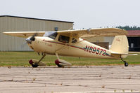 N89572 @ SFQ - This pristene and finely maintained 1946 Cessna 140 N89572 is taxiing for takeoff at the 2008 Virginia Regional Festival of Flight at Suffolk Executive Airport (KSFQ). - by Dean Heald