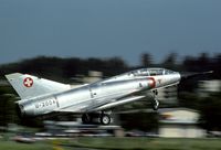 U-2004 @ LSME - In 1989 a few silver Mirages were still flying. This IIIBS trainer was one of those. This aircraft was later converted to Mirage IIIDS standards and reserialled J-2004. - by Joop de Groot