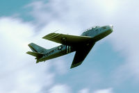 G-SABR @ EGSU - Rarely seen is the F-86A. After its appearance at the classic jets airshow of 1996 I did not see it flying again. - by Joop de Groot