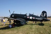 N240CA @ OSH - 1945 Vought F4U-4 Corsair, c/n 9513, EAA AirVenture 2008, Black Sheep Squadron Corsair - by Timothy Aanerud