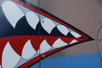 N94466 @ S67 - Flying Tiger Nose art detail. On display at the Warhawk Air Museum. - by Bluedharma