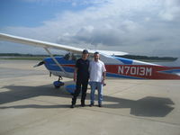 N7013M @ KGGG - taken after first solo.....KGGG Runway 35 - by self