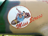 N53CJ @ OSH - 1972 Nanchang China CJ-6A, Housai 6JIA 285 Hp 9 cylinder radial, 'Miss Stress', finest nose art at EAA AirVenture 2008! - by Doug Robertson
