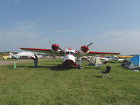 N744G @ OSH - 1944 Grumman G-44 WIDGEON, two Lycoming GO-435 C&D for original Ranger 6-440C5 200 Hp inverted in-lines - by Doug Robertson