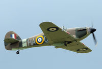 G-HURI @ EGSU - Always great to see a Hurricane fly! - by Joop de Groot