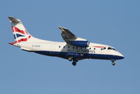 OY-NCM @ EBBR - flight BA8221 is descending to rwy 02