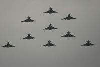 ZJ913 @ EGVA - Royal Air Force 90th Anniversary fly past 11th July 2008 at RIAT Fairford in front of Her Majesty The Queen on a cold, wet and gloomy English Summers Day - by Steve Staunton
