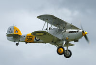 G-BURZ @ EGSU - A rare warbird is this Hawker Nimrod, that has been restored to its original beauty. - by Joop de Groot