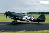 G-CDWH @ EGSU - One of the three different versions of the Curtiss Hawk that flew during the 2008 Flying Legends. - by Joop de Groot