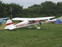 N76867 @ OSH - 1946 Cessna 140, Continental C85 85 Hp - by Doug Robertson