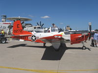 160272 @ OSH - Beech T-34C 'TURBINE MENTOR', one P&W(C) PT6A-25 Turboprop 550 shp, of USN Training Air Wing FIVE - by Doug Robertson