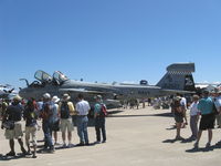 163527 @ OSH - Grumman EA-6B 'Prowler' of USN VAQ-137 of CVW-1, two non-afterburning P&W J52-P408 Turbojets 10,400 lbf each - by Doug Robertson