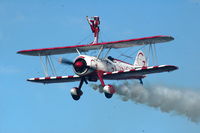 N5057V @ EGBK - 43. N5057V with wingwalker at the Sywell Airshow 24 Aug 2008