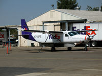 N768FE @ VIS - FEDEX Feeder 1991 Cessna 208B awaiting packages @ Visalia, CA - by Steve Nation