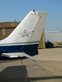 N758LR @ MIT - close-up Southwestern Aviation logo on 1979 Cessna 172K @ Shafter, CA - by Steve Nation