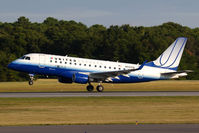 N650RW @ ORF - United Express (operated by Shuttle America) N650RW (FLT TCF7672) departing RWY 5 enroute to Chicago O'Hare Int'l (KORD).