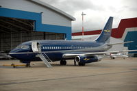N413JG @ EGGW - Nice colourscheme on Weststar's 737 - by Henk van Capelle