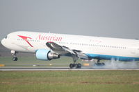OE-LAW @ LOWW - Boeing 767 landing RWY16
