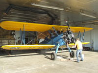 N65688 @ 9G5 - Stearman with it's new owner at Royalton. - by Terry L. Swann