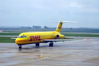N957AX @ CID - Taxiing to the ABEX ramp for changing loads