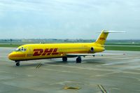 N957AX @ CID - Taxiing to the ABEX ramp for changing loads