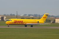 N957AX @ CID - Take-off roll on Runway 13 - by Glenn E. Chatfield