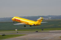 N957AX @ CID - Departing Runway 13 for Moline, IL - by Glenn E. Chatfield