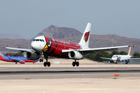 N837AW @ LAS - US Airways Arizona Cardinals N837AW (FLT USA51) arriving from Fresno Yosemite Int'l Airport (KFAT). - by Dean Heald